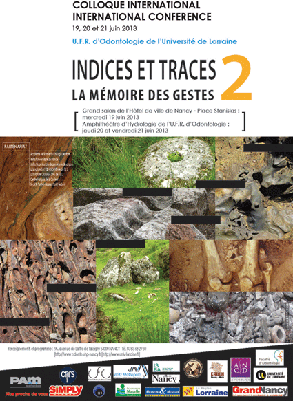 Indices et Traces Colloques Nancy Juin 2013